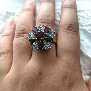 Semi precious stones ring